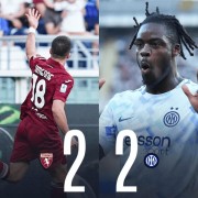 开云体育官网-都灵2-2国米全场数据：射门14-14，射正2-5，绝对机会3-2